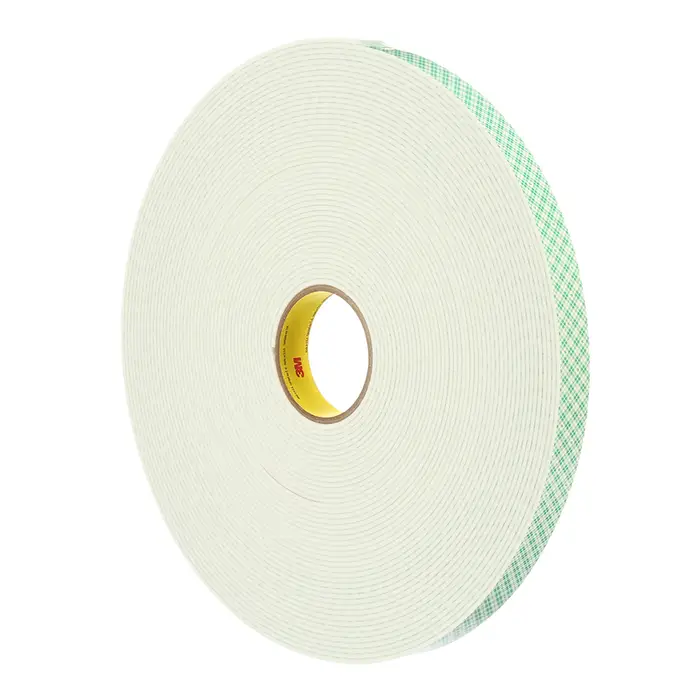 3M Doppelseitiges Urethanschaum-Klebeband 4008, Weiß, 25 mm x 33 m, 3.2 mm