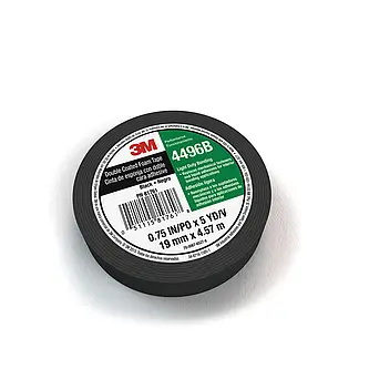 3M Doppelseitiges PE-Schaumstoff-Klebeband 4496, Schwarz, 1219 mm x 33 m, 1.6 mm