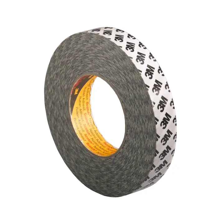 3M Doppelseitiges Klebeband mit Papiervlies-Träger 9086, Weiß, 9 mm x 50 m, 0.19 mm