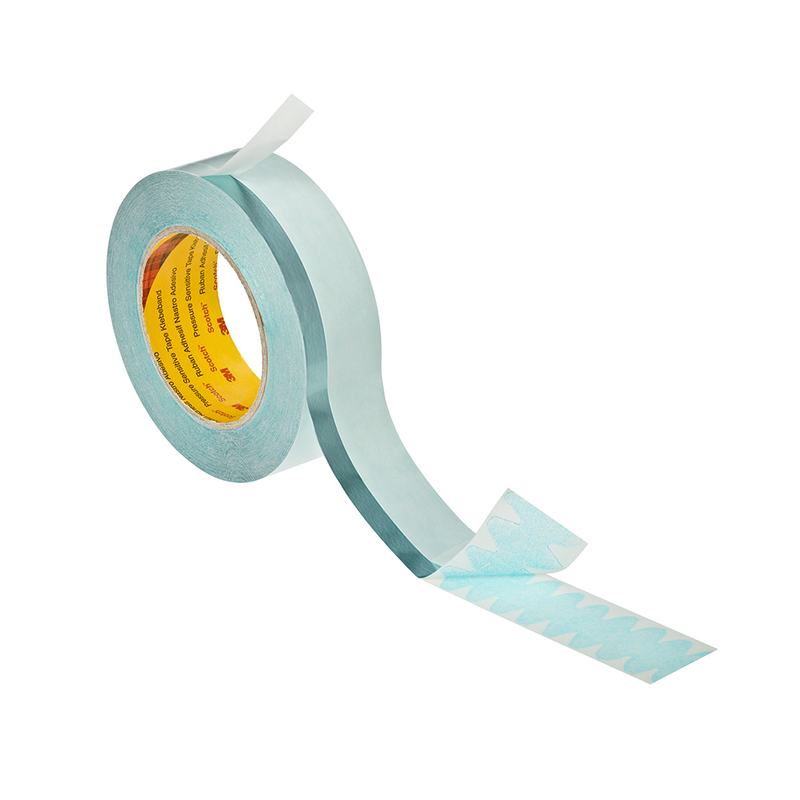 3M Doppelseitiges Spleißklebeband für fliegenden Rollenwechsel R9999 wasserdispergierbar, Blau, 75 mm x 55 m, 0.12 mm