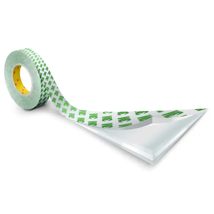 3M Doppelseitiges Klebeband mit PVC-Träger 9087, Weiß, 50 mm x 50 m, 0.26 mm