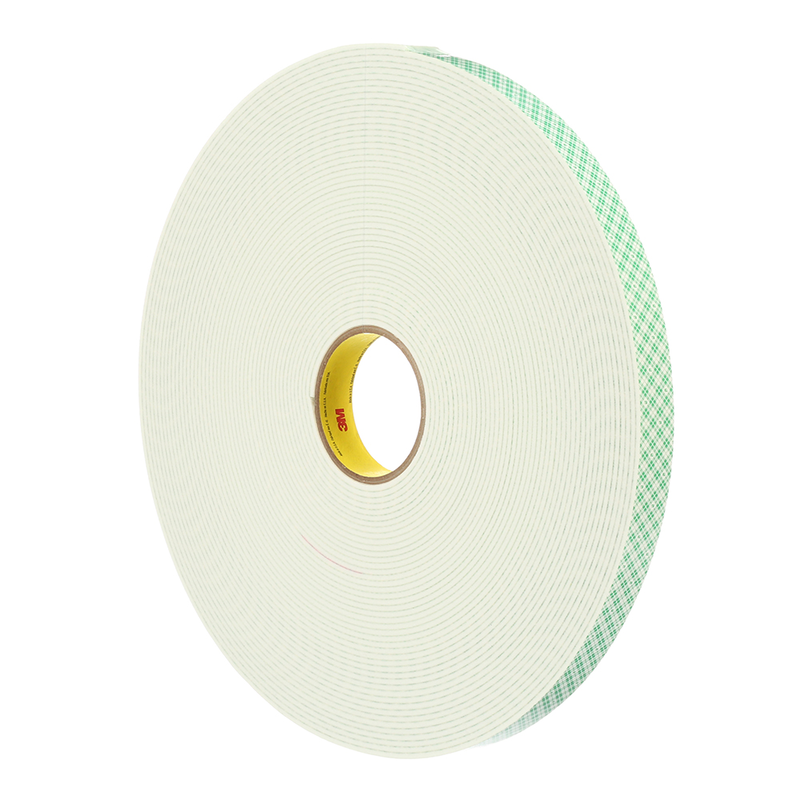 3M Doppelseitiges Urethanschaum-Klebeband 4008, Beige, 12 mm x 33 m, 3.2 mm